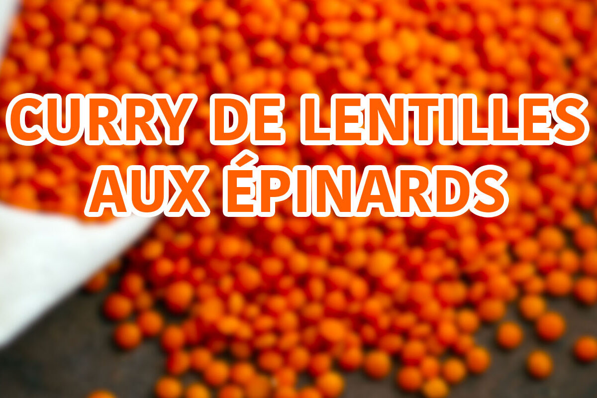 curry de lentilles aux épinards