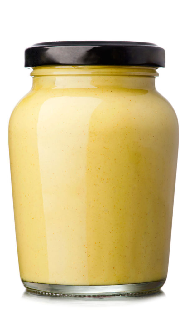 pot de moutarde sans étiquette