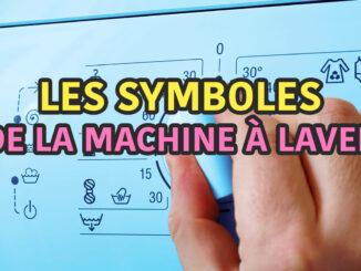 les symboles de la machine à laver