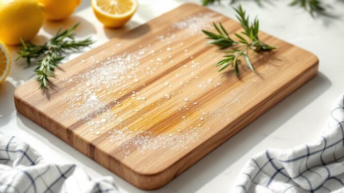 Comment désinfecter une planche à découper naturellement ?
