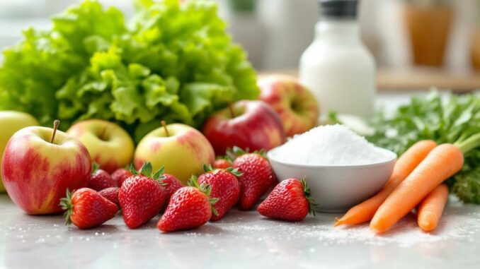 Peut-on laver les fruits et légumes avec du bicarbonate ?
