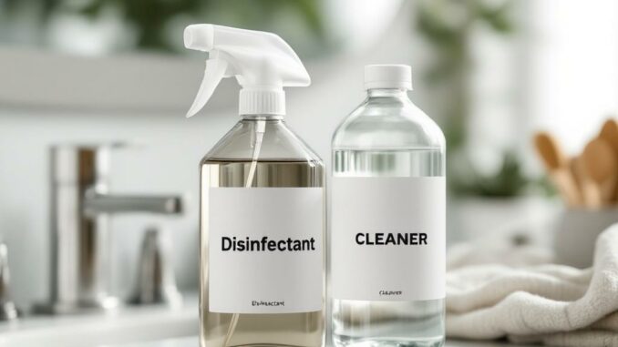 Quelle est la différence entre désinfectant et nettoyant ?