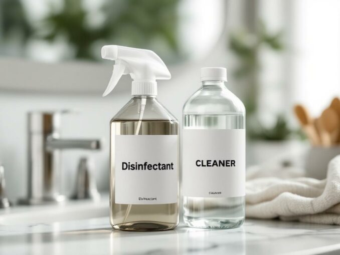 Quelle est la différence entre désinfectant et nettoyant ?