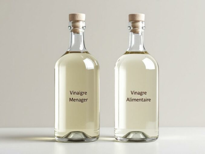 Quelle est la différence entre vinaigre ménager et vinaigre alimentaire ?
