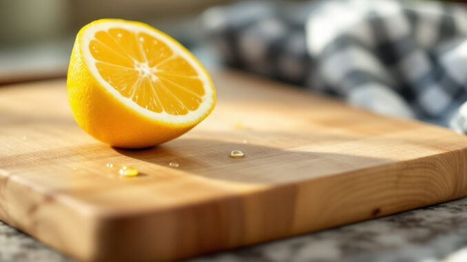 Comment nettoyer une planche à découper avec du citron ?