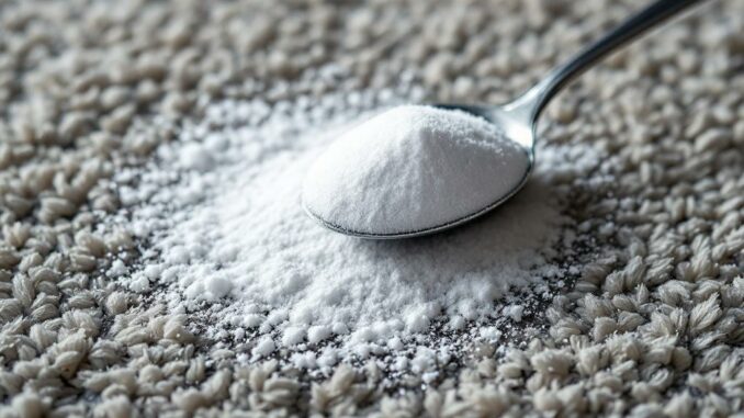 Détacher un tapis avec une astuce simple au bicarbonate
