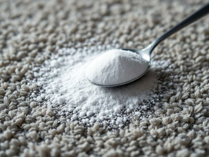 Détacher un tapis avec une astuce simple au bicarbonate