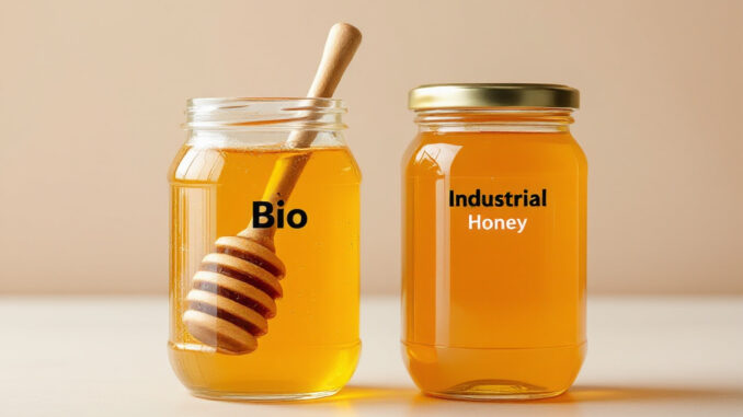 Différence entre miel bio et miel industriel