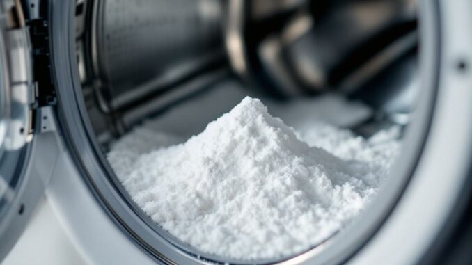 Peut-on mettre du bicarbonate de soude dans le tambour ?