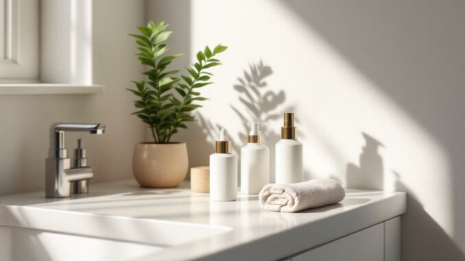 Routine minimaliste pour le soin visage et corps
