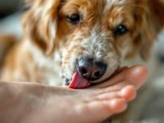 Ce que veut dire votre chien quand il vous lèche les pieds