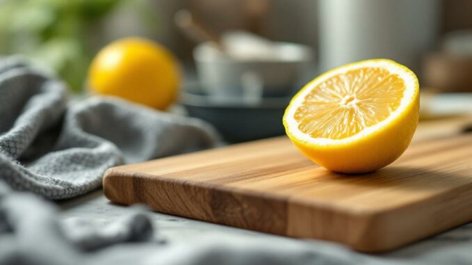 Cette astuce naturelle pour désinfecter une planche à découper avec du citron