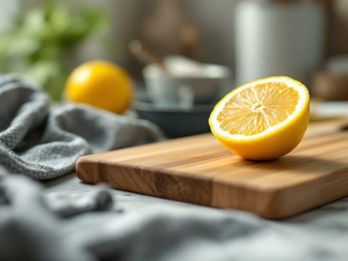 Cette astuce naturelle pour désinfecter une planche à découper avec du citron