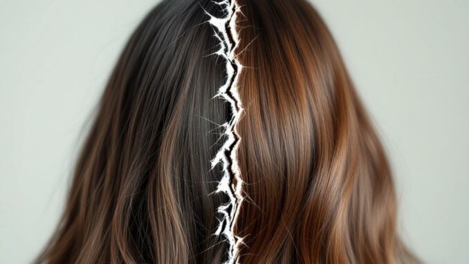 Différence entre cheveux cassants et cheveux qui tombent