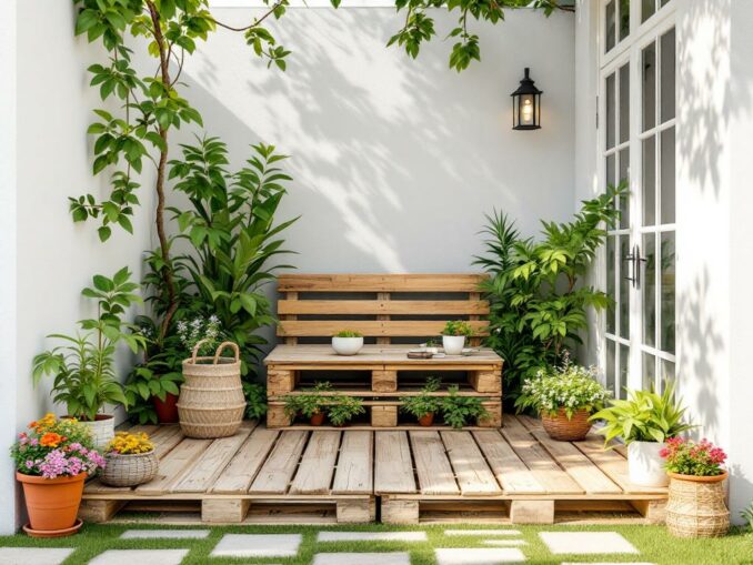 Intégrer des matériaux récupérés dans l’aménagement extérieur