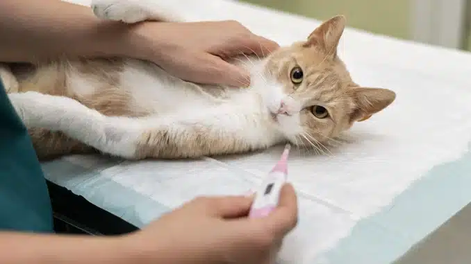 chat qui a de la fièvre