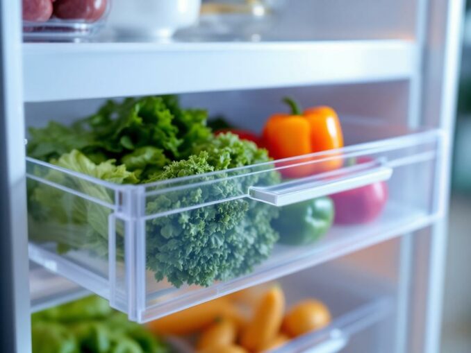 Décrasser un bac à légumes qui colle dans le réfrigérateur avec du vinaigre blanc
