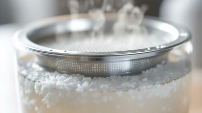 Dégraisser un filtre de hotte métallique avec bain chaud et cristaux de soude