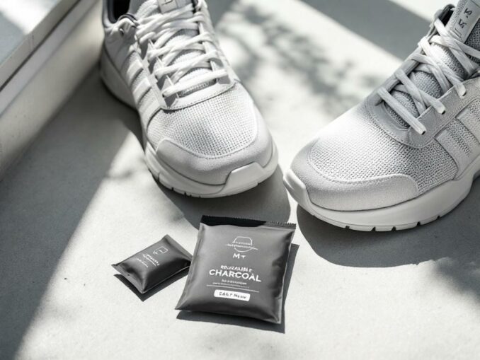 Désodoriser des chaussures de sport avec sachets de charbon actif réutilisables