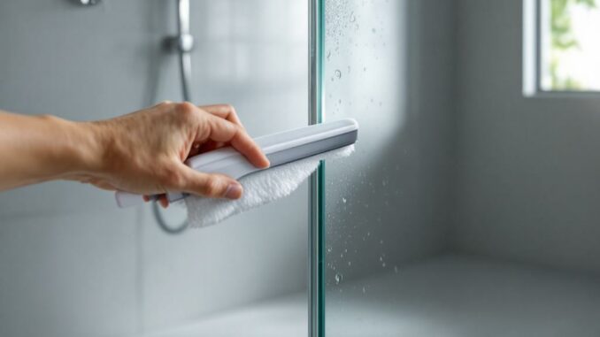 Entretenir une douche à l’italienne avec raclette quotidienne et séchage rapide