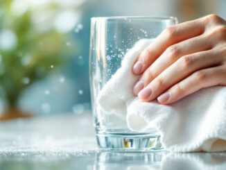 Faire briller des verres après lavage avec essuyage microfibre sans traces