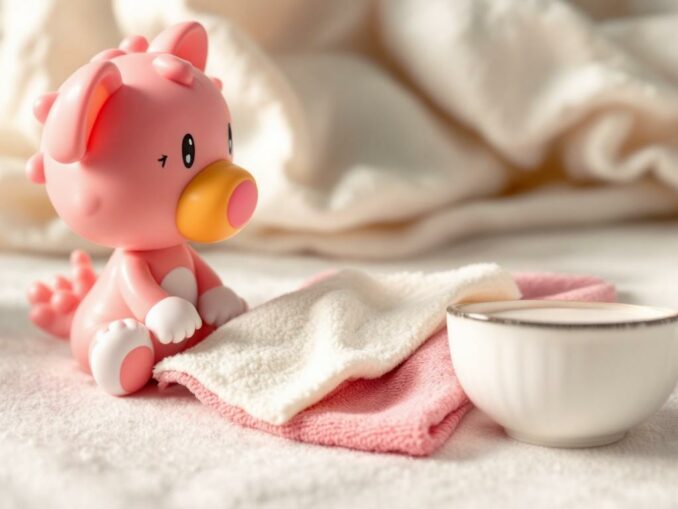 Nettoyer des jouets en plastique pour enfants au bicarbonate de soude en douceur