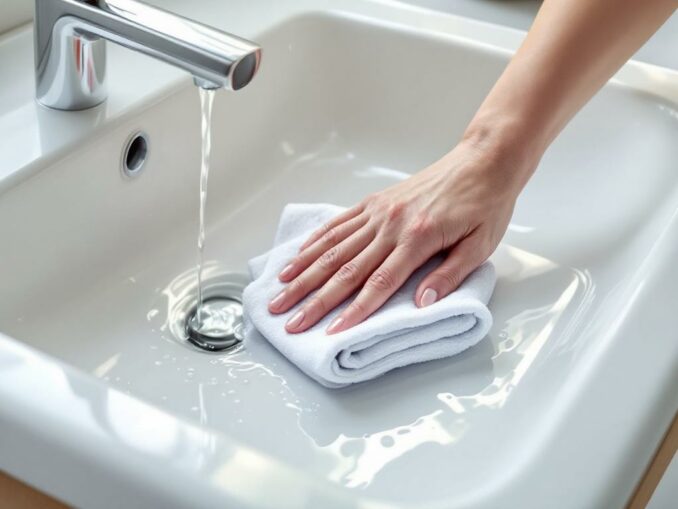 Nettoyer un évier en résine au vinaigre blanc sans ternir la surface