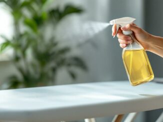 Nettoyer une planche à repasser qui sent la vapeur avec pulvérisation citronnée