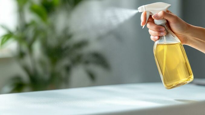 Nettoyer une planche à repasser qui sent la vapeur avec pulvérisation citronnée