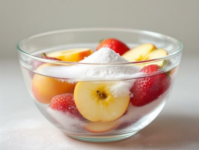 Peaux de fruits et pesticides : efficacité du bain au bicarbonate selon les études