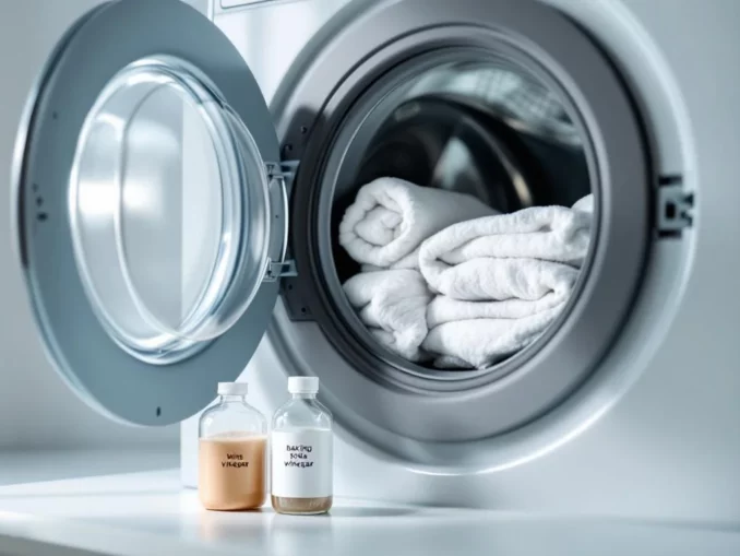 Machine à laver : bicarbonate, vinaigre… que mettre (et quand)