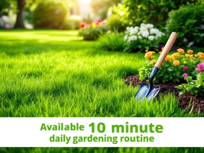 Plan d’entretien du jardin en 10 minutes par jour routine réaliste